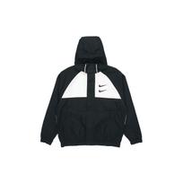 Nike Swoosh Windproof Woven Hooded Jacket Black White DJ9647-011 S
