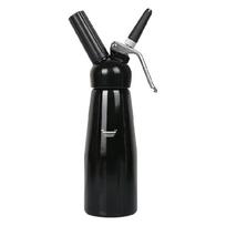 Profesionalus nerūdijančio plieno plaktos grietinėlės dozatorius 500 ml, nepralaidus, plaktos grietinėlės gaminimo indelis desertams, kavai 1 black