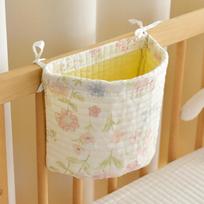 Newborn Cartoon Bedside Hanging Organizer  Large Capacity Diaper Toy Storage Bag Multi-Functional Crib Caddy for Baby Essentials