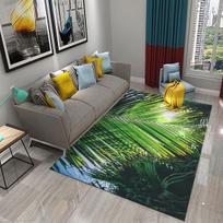 3D Palm Leaf Carpet Green Tropical Plants Rugs Kitchen Bathroom Anti-Slip Door Mats Carpet Living Room Bedroom Decor Floor Rugs 40cm x 60cm