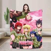 Fairy Tail  Warm Soft Blanket Japanese Anime Travel Plush Throw Blanket Aesthetic Couch Chair Flannel Bedspread Sofa Bed Cover 75cmx90cm