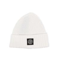Stone Island Compass Pattern Knitted Yarn Hat Kids hats White 7916N03Z3-V0093 3