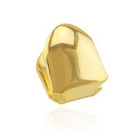 HIPHOP Gold-Plated Single Tooth Grillz - Trendy Nightclub Accessory auksas