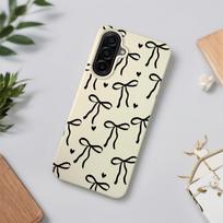 Black Bowknot Soft Phone Case For Samsung A56 5G A15 A16 A17 A55 A36 A53 A35 A06 A07 A26 A34 A54 S26 S25 Ultra S24 FE S23Ultra Samsung S23 Ultra balta