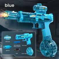 Electric Water Gun Children Simulated Flame Toys Summer Outdoor Beach Pool Fight Game Kids Automatic Sensor Lights Watergun Gift mėlyna