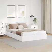 Saugos lova su saugykla Švari balta 137 x 190 cm Dirbtinė oda