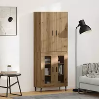 Aukštas spintelė 2 pcs Senovinis medis 69,5 x 34 x 180 cm