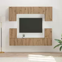 TV spintelių komplektas 5 pcs Amatininkų ąžuolas