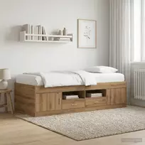 Lovos rėmas su saugojimu su stalčių Artisano ąžuolo 80 x 200 cm