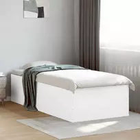 Grindų lovos rėmas Balta 80 x 200 cm Apdirbta mediena