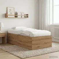 Grindų lovos rėmas Artisano ąžuolo 80 x 200 cm Apdirbta mediena