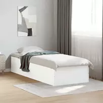 Grindų lovos rėmas Balta 80 x 200 cm Apdirbta mediena