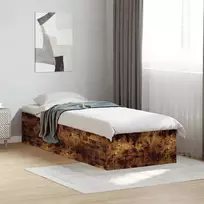 Grindų lovos rėmas Dūminio ąžuolo 80 x 200 cm Apdirbta mediena