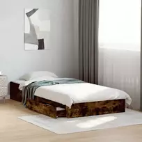 Lovos rėmas su saugojimu su stalčių Dūminio ąžuolo 80 x 200 cm