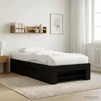 Lovos rėmas su saugojimu su stalčių Juodojo ąžuolo 80 x 200 cm