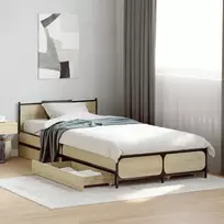 Lovos Rėmas su Galvūgaliu su stalčių Sonoma ąžuolas 80 x 200 cm