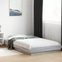 Grindų lovos rėmas Pilka Sonoma 80 x 210 cm Apdirbta mediena