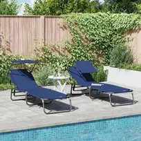 Sulankstomas gultas 2 pcs Mėlyna 190 x 57 x 81 cm Oksfordas