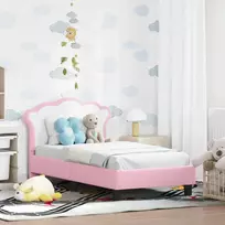Vaikiška Lovo Rėmas su Galvūgaliu Rožinė 70 x 140 cm PU