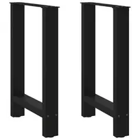 Valgomojo stalo kojos, juodos, 2 vnt., 50x(72-73) cm, plienas