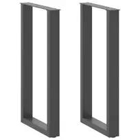 Baro stalo kojos, U formos, 2 vnt., antracito spalvos, 40x(90-91) cm, plienas