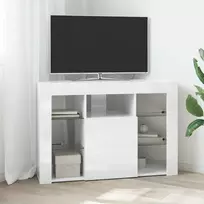 Kampinė LED televizoriaus spinta Aukšto blizgesio balta