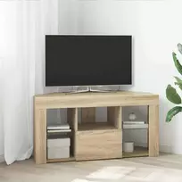 Kampinė LED televizoriaus spinta Sonoma ąžuolas