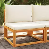 Sodo sofa be porankių su pagalvėlėmis, akacijos mediena ir virvė