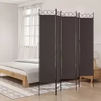 Kambario pertvara, 5 dalių, rudos spalvos, 200x200cm, audinys