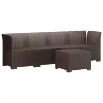 4 vietų sodo sofa pintinės išvaizdos PP Ruda