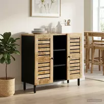 Saugojimo spintos Natūrali 90 x 33 x 75 cm Kietas mango medis