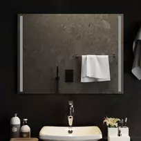 LED vonios veidrodis Skaidrus 80 x 60 cm grūdintas stiklas