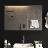 LED vonios veidrodis Skaidrus 90 x 60 cm grūdintas stiklas
