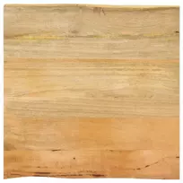 Stalviršis, 60x60x3,8cm, mango medienos masyvas, su gyvu kraštu
