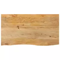 Stalviršis, 120x60x2,5cm, mango masyvas, su gyvu kraštu