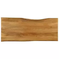 Stalviršis, 140x60x3,8cm, mango masyvas, su gyvu kraštu