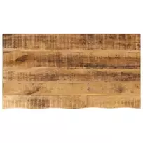 Stalviršis, 120x60x3,8cm, mango masyvas, su gyvu kraštu
