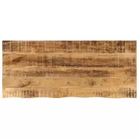 Stalviršis, 140x60x2,5cm, mango masyvas, su gyvu kraštu
