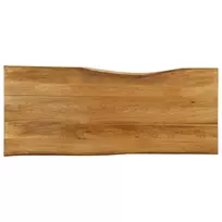 Stalviršis, 140x60x2,5cm, mango masyvas, su gyvu kraštu