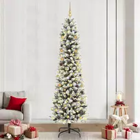Dirbtinė Kalėdų eglutė Balta 240 cm PVC ir Metalas ir Plastikas