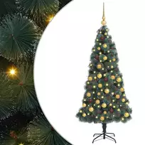 Dirbtinis apšviestas Kalėdų medelis su kamuoliukų rinkiniu PET