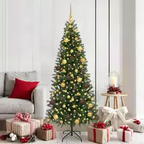 Dirbtinė Kalėdų eglutė su 300 LED Žalia 180 cm PE ir PVC