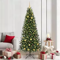 Dirbtinė Kalėdų eglutė su 300 LED Žalia 210 cm PE ir PVC