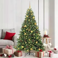Dirbtinė Kalėdų eglutė su 300 LED Žalia 180 cm PE ir PVC