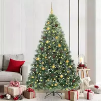 Dirbtinė Kalėdų eglutė su 300 LED Žalia 210 cm PE ir PVC