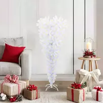 Dirbtinė Kalėdų eglutė su 150 LED Balta 120 cm PVC ir Plienas