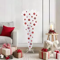 Dirbtinė Kalėdų eglutė su 150 LED Balta 120 cm PVC ir Plienas