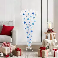 Dirbtinė Kalėdų eglutė su 150 LED Balta 120 cm PVC ir Plienas