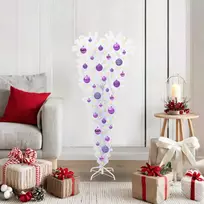 Dirbtinė Kalėdų eglutė su 150 LED Balta 120 cm PVC ir Plienas