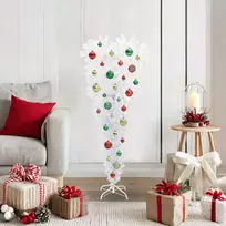 Dirbtinė Kalėdų eglutė su 150 LED Balta 120 cm PVC ir Plienas